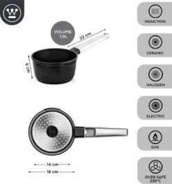 Westinghouse Performance Series - Steelpan Inductie 18cm - Zwart - Geschikt Voor Alle Warmtebronnen Inclusief Inductie En Ovenbestendig - Sauspan 10 Westinghouse Performance Series - Steelpan Inductie 18cm - Zwart - Geschikt Voor Alle Warmtebronnen Inclusief Inductie En Ovenbestendig - Sauspan -Westinghouse 1120x1200 2