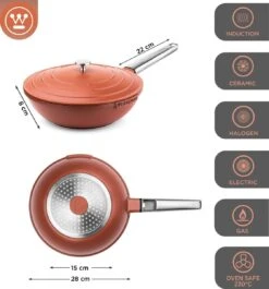 Westinghouse Pannenset Performance (Wokpan + Grillpan) ø 28 Cm - Rood - Inductie En Alle Andere Warmtebronnen 15 Westinghouse Pannenset Performance (Wokpan + Grillpan) ø 28 Cm - Rood - Inductie En Alle Andere Warmtebronnen -Westinghouse 1120x1200 2