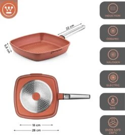 Westinghouse Pannenset Performance (Wokpan + Grillpan) ø 28 Cm - Rood - Inductie En Alle Andere Warmtebronnen 17 Westinghouse Pannenset Performance (Wokpan + Grillpan) ø 28 Cm - Rood - Inductie En Alle Andere Warmtebronnen -Westinghouse 1120x1200 3