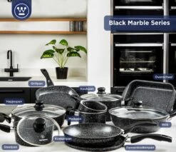 Westinghouse Pannenset Black Marble (Grillpan 28 Cm + Wokpan ø 30 Cm) - Inductie En Alle Andere Warmtebronnen 20 Westinghouse Pannenset Black Marble (Grillpan 28 Cm + Wokpan ø 30 Cm) - Inductie En Alle Andere Warmtebronnen -Westinghouse 1200x1036 1