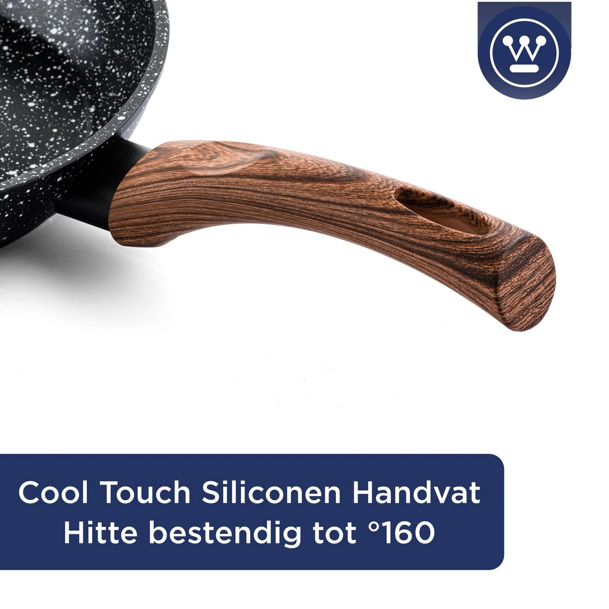 Westinghouse Koekenpan Inductie - Ø 30 Cm - Zwart Marmer - Speciale Editie 5 Westinghouse Koekenpan Inductie - Ø 30 Cm - Zwart Marmer - Speciale Editie - Afbeelding 3