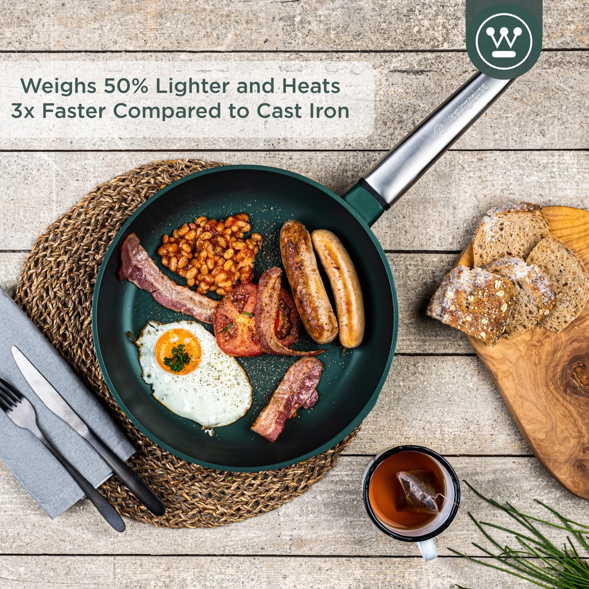 Westinghouse Performance Series - Koekenpan Inductie 24cm - Oven Geschikt - Groen 9 Westinghouse Performance Series - Koekenpan Inductie 24cm - Oven Geschikt - Groen - Afbeelding 7