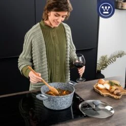 Westinghouse Kookpan/Braadpan Inductie - Ø 28 Cm - Grijs Graniet - Met Deksel - PFOA Vrij 12 Westinghouse Kookpan/Braadpan Inductie - Ø 28 Cm - Grijs Graniet - Met Deksel - PFOA Vrij -Westinghouse 1200x1200 67