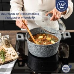Westinghouse Kookpan/Braadpan Inductie - Ø 28 Cm - Grijs Graniet - Met Deksel - PFOA Vrij 16 Westinghouse Kookpan/Braadpan Inductie - Ø 28 Cm - Grijs Graniet - Met Deksel - PFOA Vrij -Westinghouse 1200x1200 69