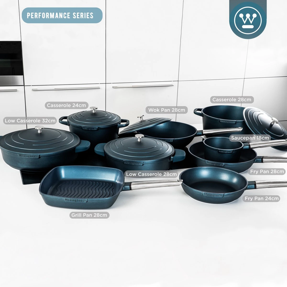 Westinghouse Performance Series - Grillpan Inductie 28cm - Luxe Grillpan - Blauw - Steakpan - Geschikt Voor Alle Warmtebronnen Inclusief Inductie En Ovenbestendig 8 Westinghouse Performance Series - Grillpan Inductie 28cm - Luxe Grillpan - Blauw - Steakpan - Geschikt Voor Alle Warmtebronnen Inclusief Inductie En Ovenbestendig - Afbeelding 6