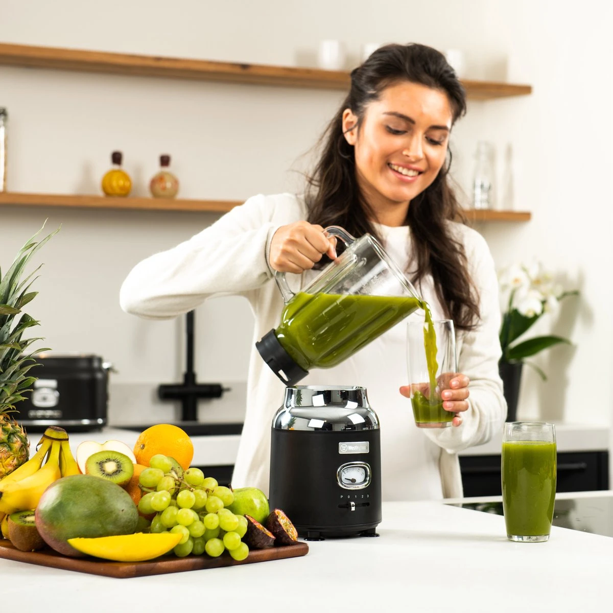 Westinghouse Retro Waterkoker + Broodrooster 2 Sleuven + Blender - Zwart 13 Westinghouse Retro Waterkoker + Broodrooster 2 Sleuven + Blender - Zwart - Afbeelding 11