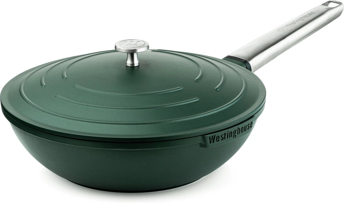 Westinghouse Pannenset Performance (Wokpan + Grillpan) ø 28 Cm - Groen - Inductie En Alle Andere Warmtebronnen 10 Westinghouse Pannenset Performance (Wokpan + Grillpan) ø 28 Cm - Groen - Inductie En Alle Andere Warmtebronnen - Afbeelding 8