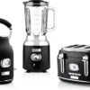 Westinghouse Retro Waterkoker + Broodrooster 4 Sleuven + Blender - Zwart -Westinghouse 1200x793
