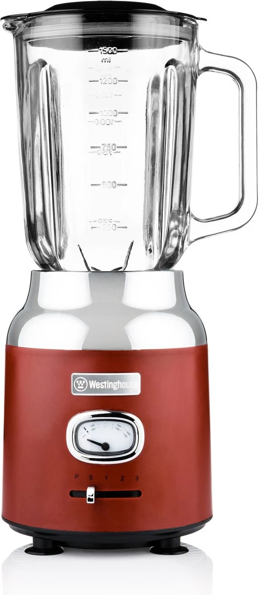 Westinghouse Retro Waterkoker + Broodrooster 2 Sleuven + Blender - Rood 5 Westinghouse Retro Waterkoker + Broodrooster 2 Sleuven + Blender - Rood - Afbeelding 3