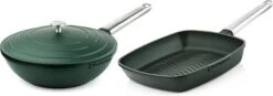 Westinghouse Pannenset Performance (Wokpan + Grillpan) ø 28 Cm - Groen - Inductie En Alle Andere Warmtebronnen