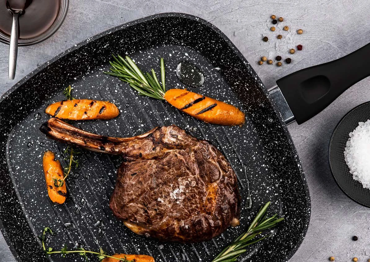 Westinghouse Grillpan Marble - 28 X 28 Cm - Standaard Anti-aanbaklaag 4 Westinghouse Grillpan Marble - 28 X 28 Cm - Standaard Anti-aanbaklaag - Afbeelding 2