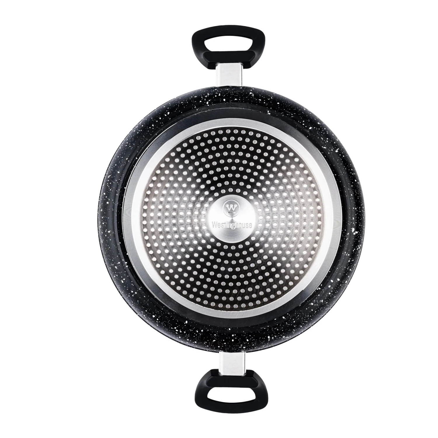 Westinghouse Hapjespan Black Marble - ø 28 Cm / 4.5 Liter - Standaard Anti-aanbaklaag 8 Westinghouse Hapjespan Black Marble - ø 28 Cm / 4.5 Liter - Standaard Anti-aanbaklaag - Afbeelding 6