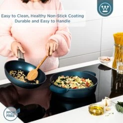 Westinghouse Hapjespan Performance - Bravery Blue - ø 28 Cm / 4.1 Liter - Standaard Anti-aanbaklaag 15 Westinghouse Hapjespan Performance - Bravery Blue - ø 28 Cm / 4.1 Liter - Standaard Anti-aanbaklaag -Westinghouse WCCC0095L28BL 4