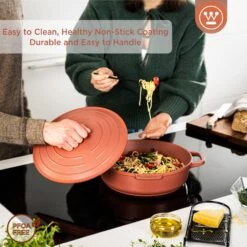 Westinghouse Hapjespan Performance - Rebel Red - ø 32 Cm / 5.8 Liter - Standaard Anti-aanbaklaag 15 Westinghouse Hapjespan Performance - Rebel Red - ø 32 Cm / 5.8 Liter - Standaard Anti-aanbaklaag -Westinghouse WCCC0095L28OR 4 1