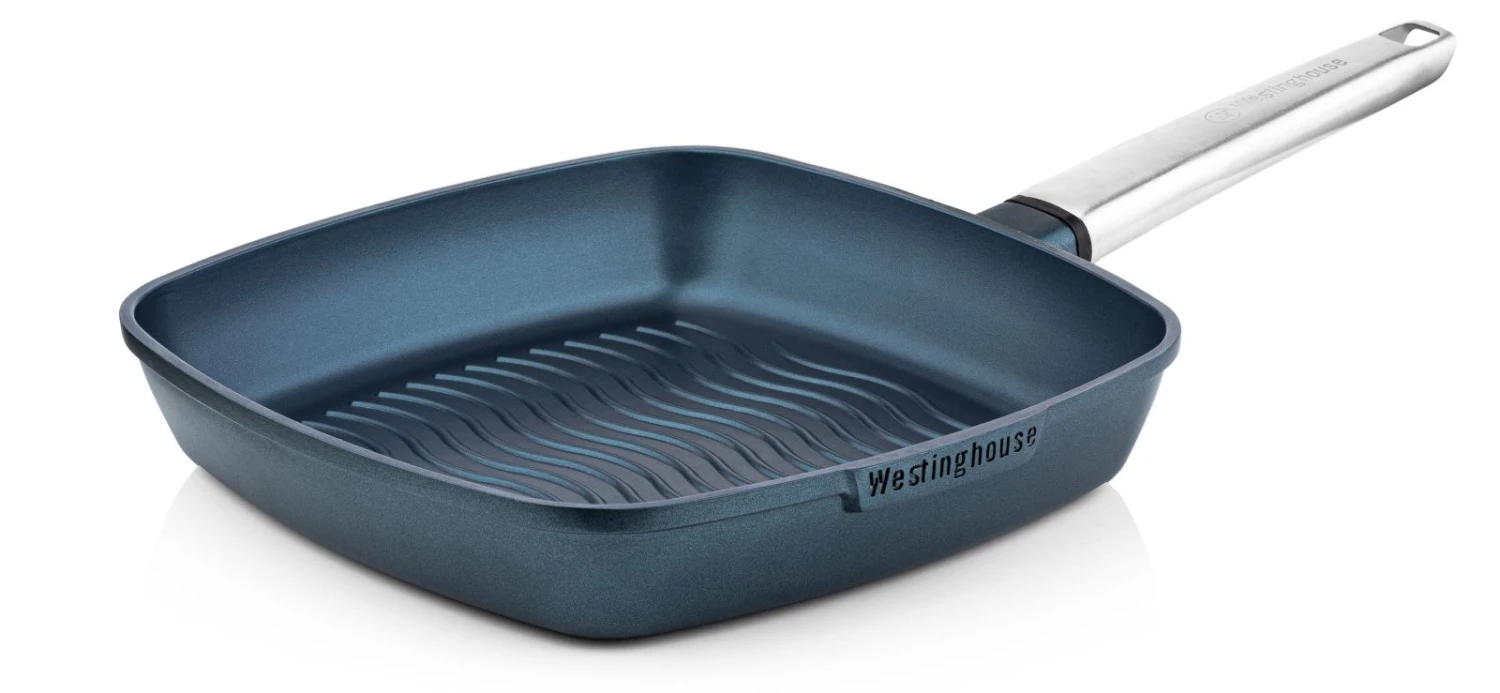 Westinghouse Grillpan Performance - Bravery Blue - 28 X 28 Cm - Standaard Anti-aanbaklaag 3 Westinghouse Grillpan Performance - Bravery Blue - 28 X 28 Cm - Standaard Anti-aanbaklaag