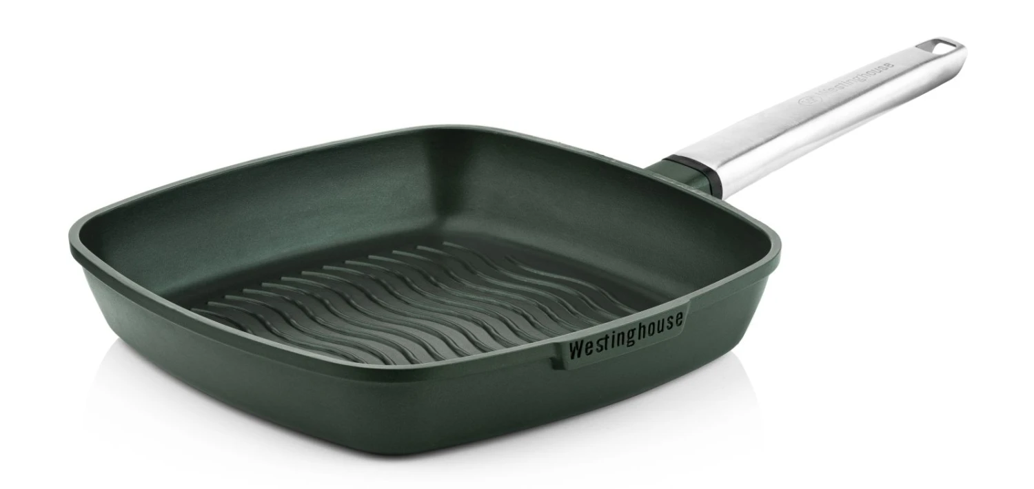 Westinghouse Grillpan Performance - Gracious Green - 28 X 28 Cm - Standaard Anti-aanbaklaag 3 Westinghouse Grillpan Performance - Gracious Green - 28 X 28 Cm - Standaard Anti-aanbaklaag