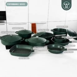 Westinghouse Grillpan Performance - Gracious Green - 28 X 28 Cm - Standaard Anti-aanbaklaag 16 Westinghouse Grillpan Performance - Gracious Green - 28 X 28 Cm - Standaard Anti-aanbaklaag -Westinghouse WCFP0095G28SG 6