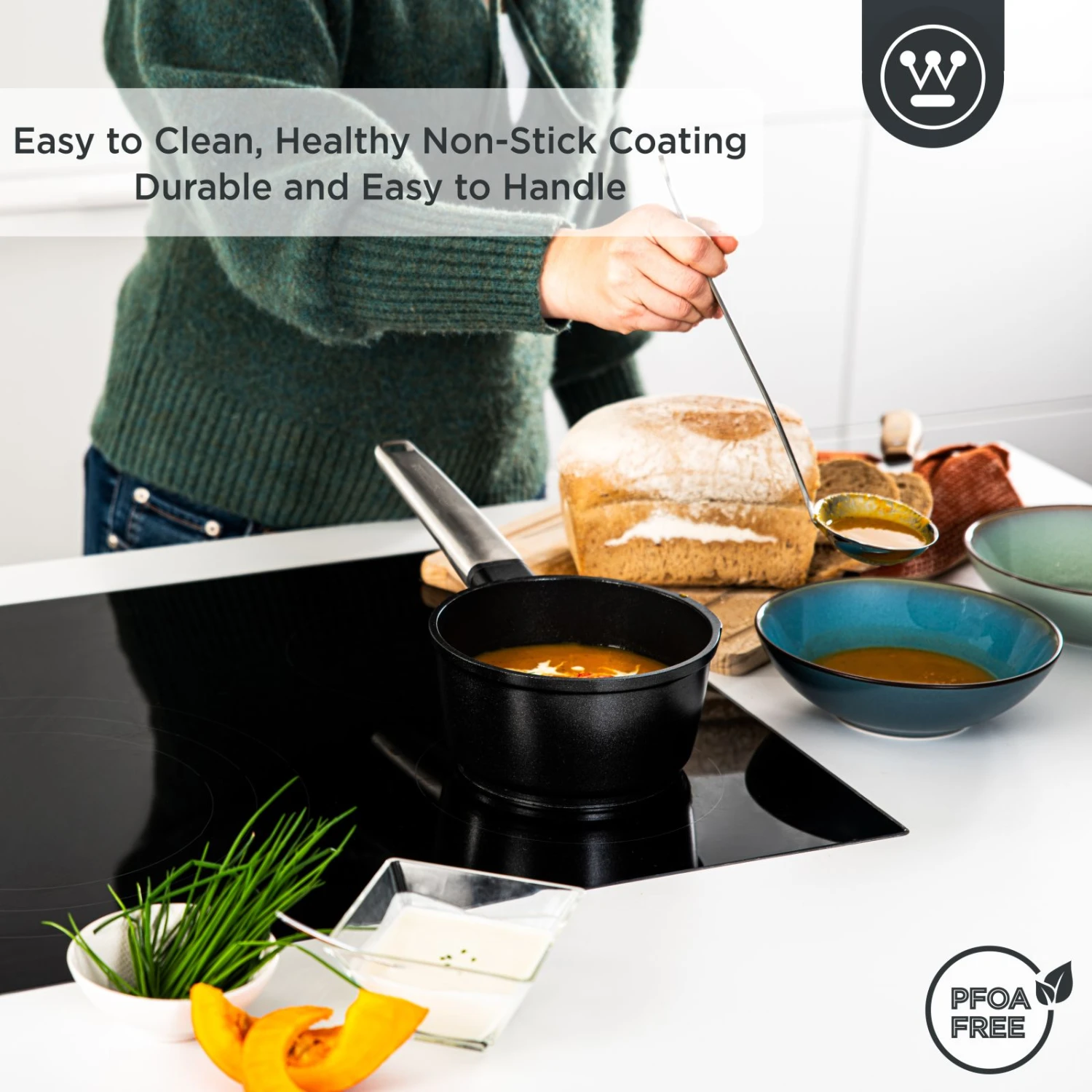 Westinghouse Steelpan Performance - Blissful Black - ø 18 Cm / 1.9 Liter 5 Westinghouse Steelpan Performance - Blissful Black - ø 18 Cm / 1.9 Liter - Afbeelding 3