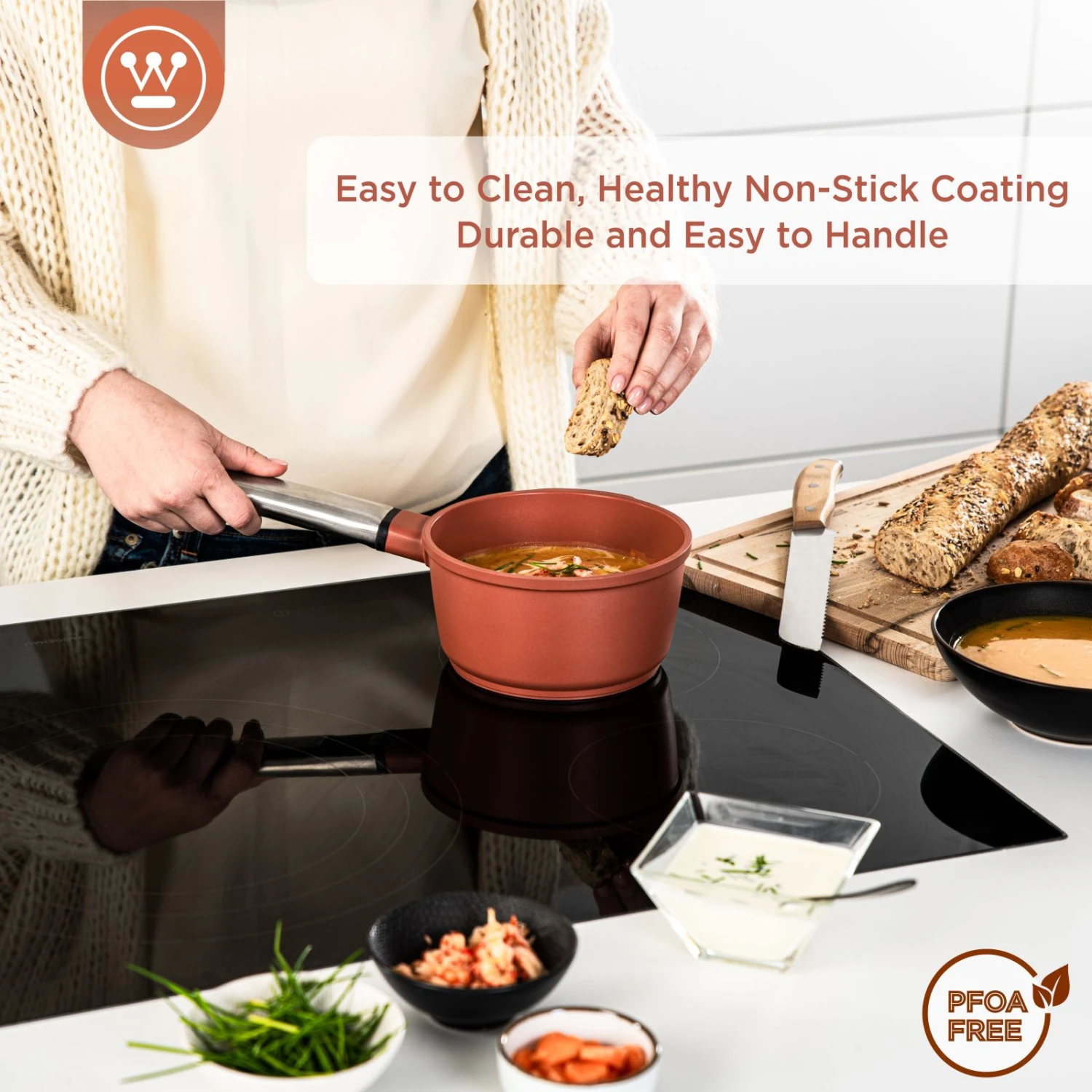 Westinghouse Steelpan Performance - Rebel Red - ø 18 Cm / 1.9 Liter 6 Westinghouse Steelpan Performance - Rebel Red - ø 18 Cm / 1.9 Liter - Afbeelding 4