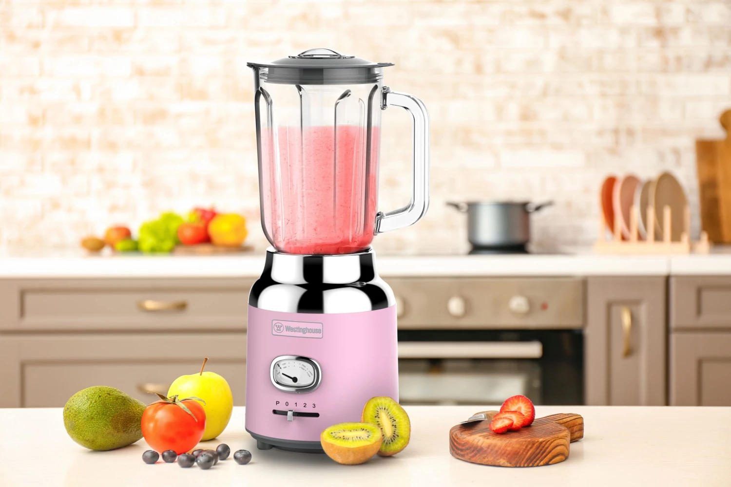 Westinghouse Blender Retro Collections - Roze - 1.5 Liter - WKBE221WH 4 Westinghouse Blender Retro Collections - Roze - 1.5 Liter - WKBE221WH - Afbeelding 2
