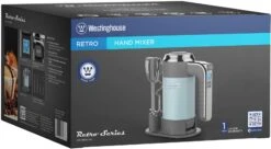 Westinghouse Handmixer Retro Collections - 6 Standen - Blauw - WKHM250BU -Westinghouse WKHM250BU Hand Mixer BLUE BOX