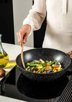 Westinghouse Wokpan Marble Wood - ø 30 Cm - Standaard Anti-aanbaklaag -Westinghouse bbbbn