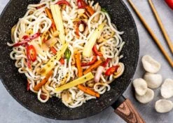 Westinghouse Wokpan Marble Wood - ø 30 Cm - Standaard Anti-aanbaklaag -Westinghouse dsvsdc